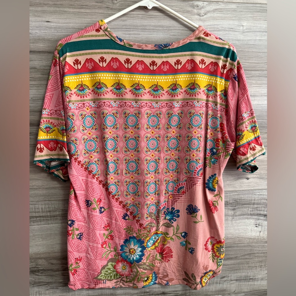 Johnny Was Lakshmi Oversized Cropped T-shirt - Picture 8 of 9